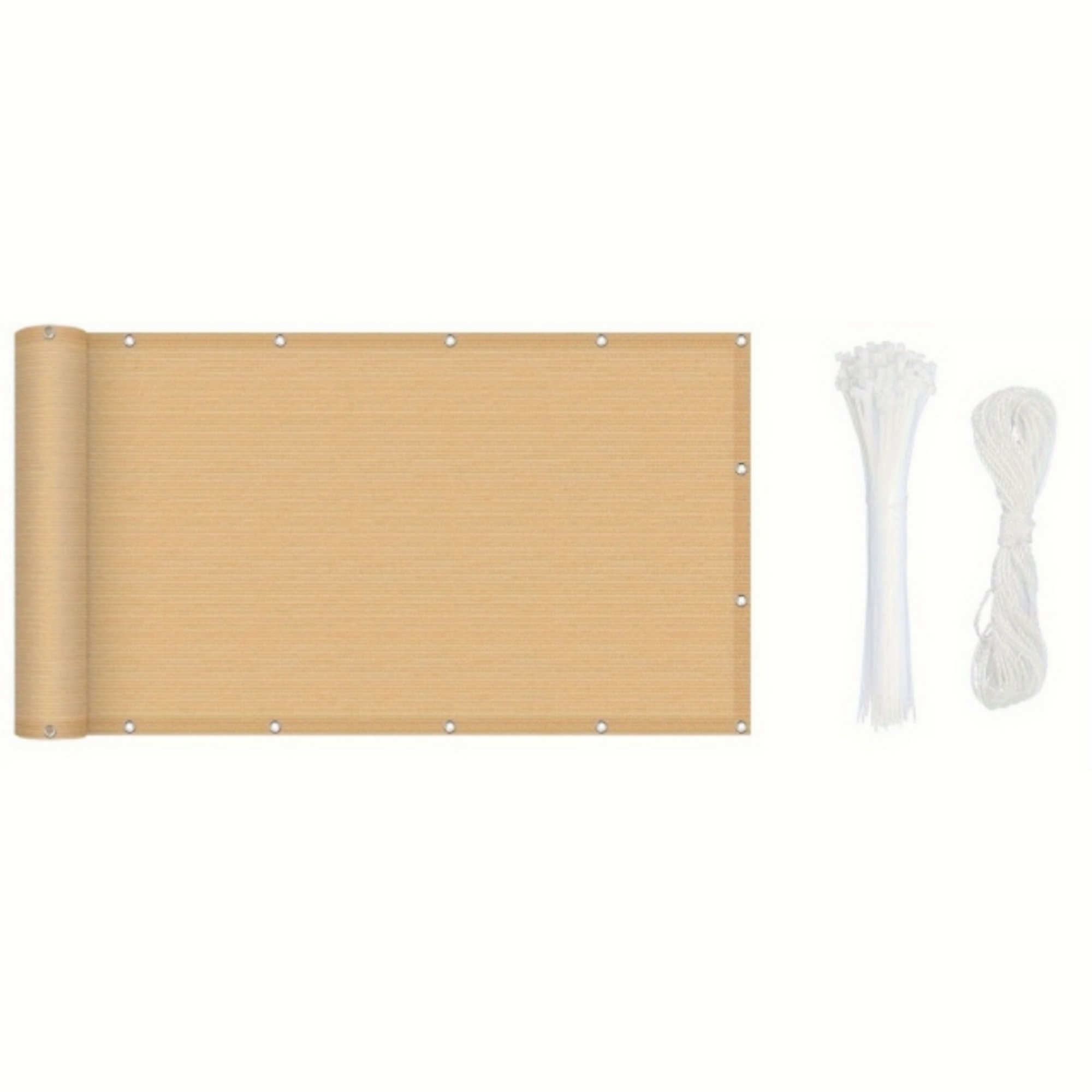 16 ft. Fence in Beige with UV Protection and Permeable